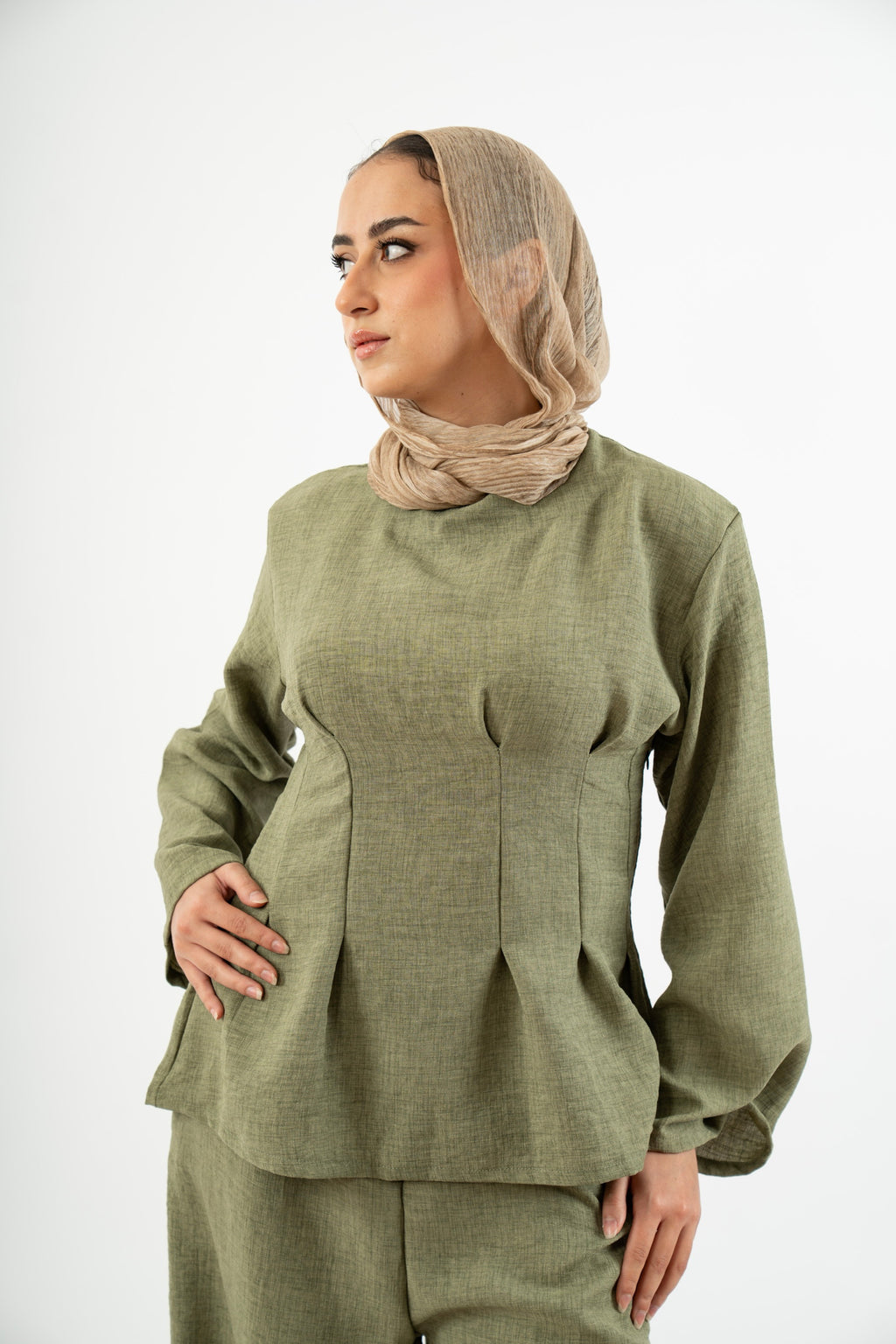 Snatched Waist Set in Olive