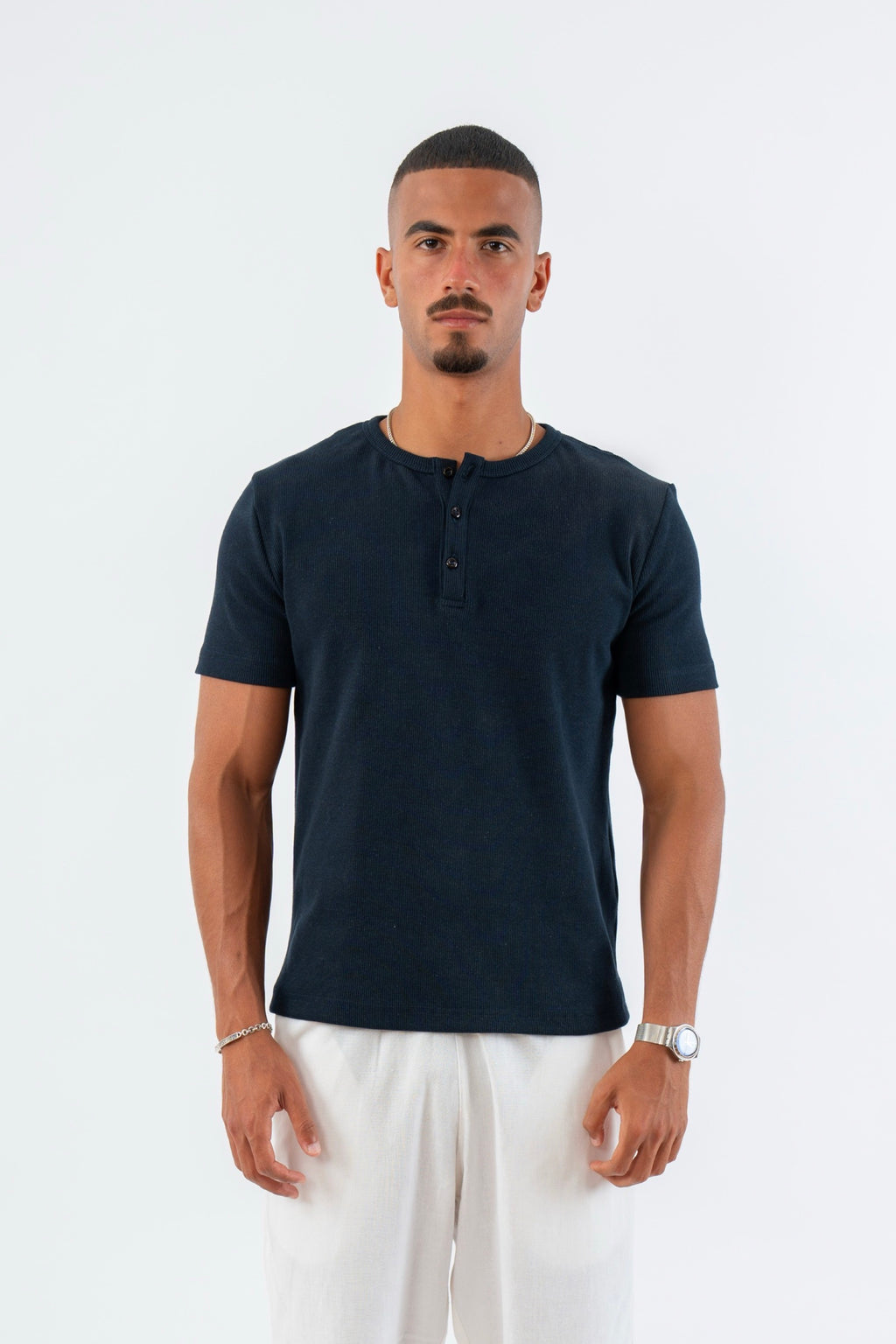 Classic Henley in Navy