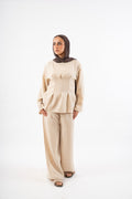 Snatched Waist Set in Beige