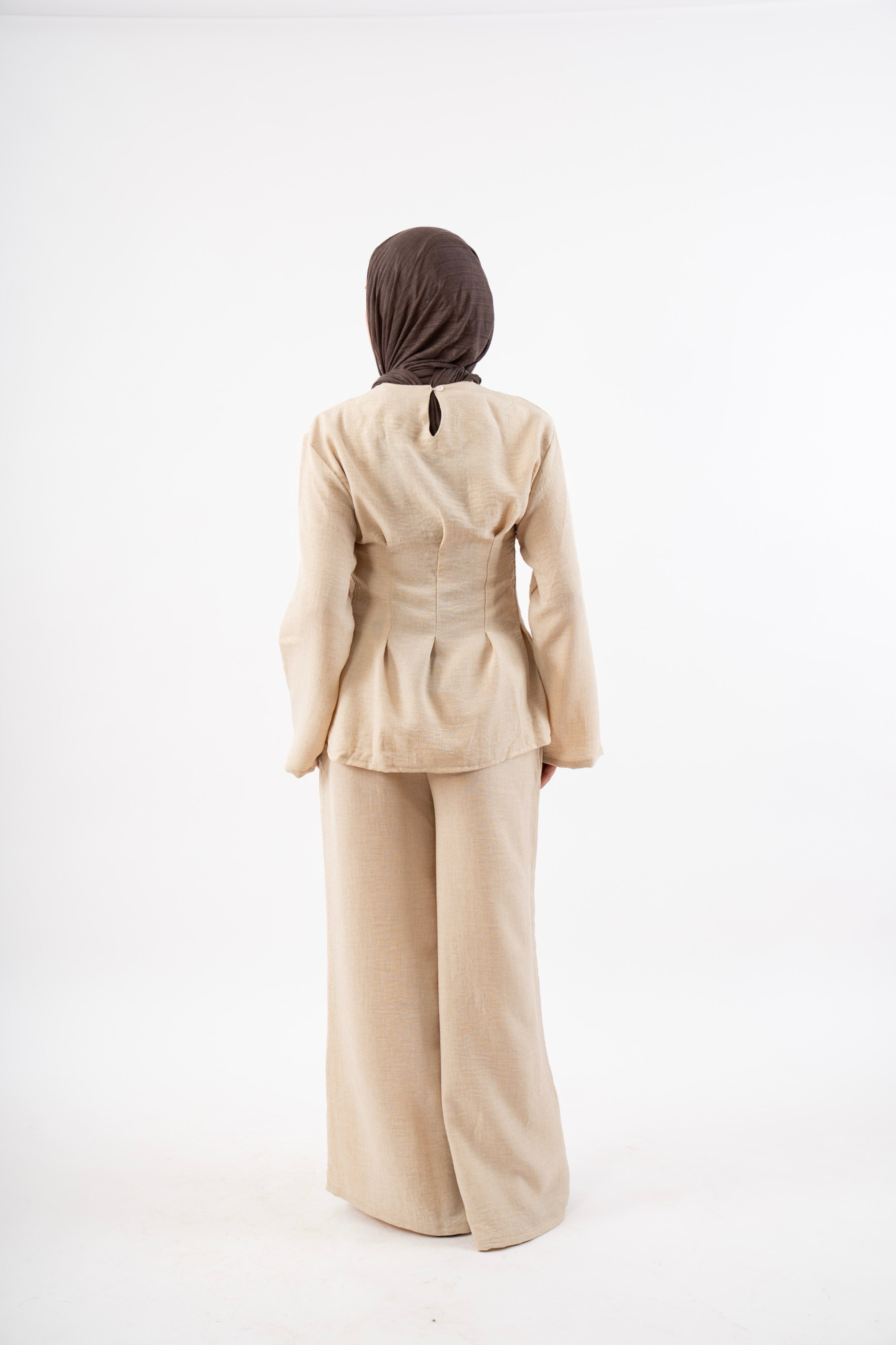 Snatched Waist Set in Beige