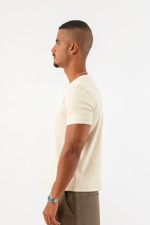 Classic Henley in crème
