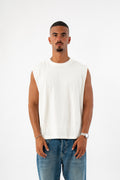 Sleeveless Tee in white