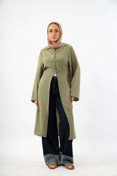 The Japanese Kimono in Olive